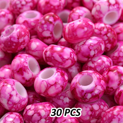 12x18mm Macaron Flocking Bear Vertical Hole Acrylic Spacer Beads