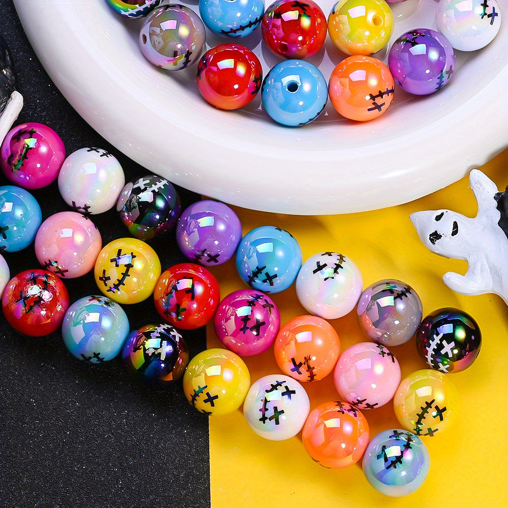 Halloween Print AB Acrylic Beads