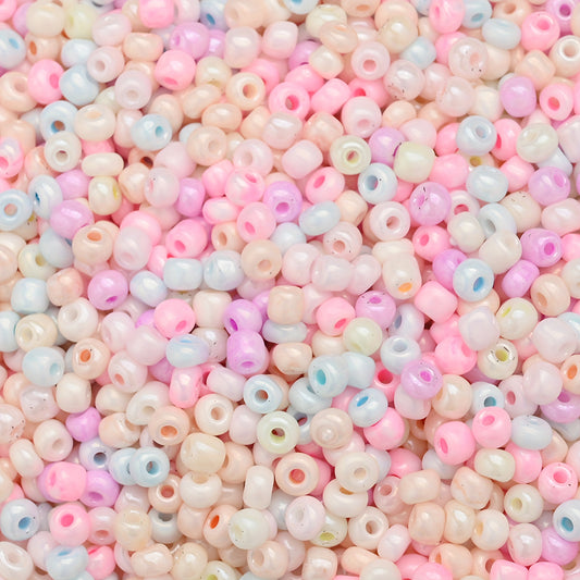 50g 3mm Macaron Color Glass Seed Beads