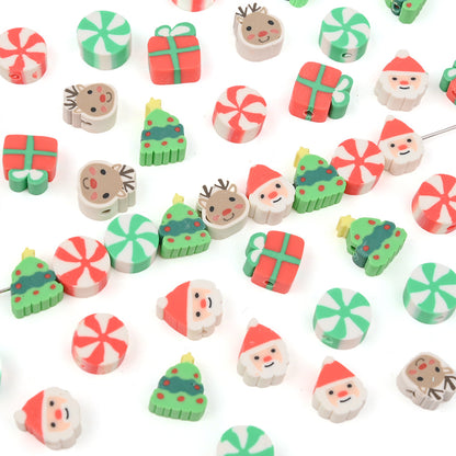 Christmas Multi Style Clay Beads