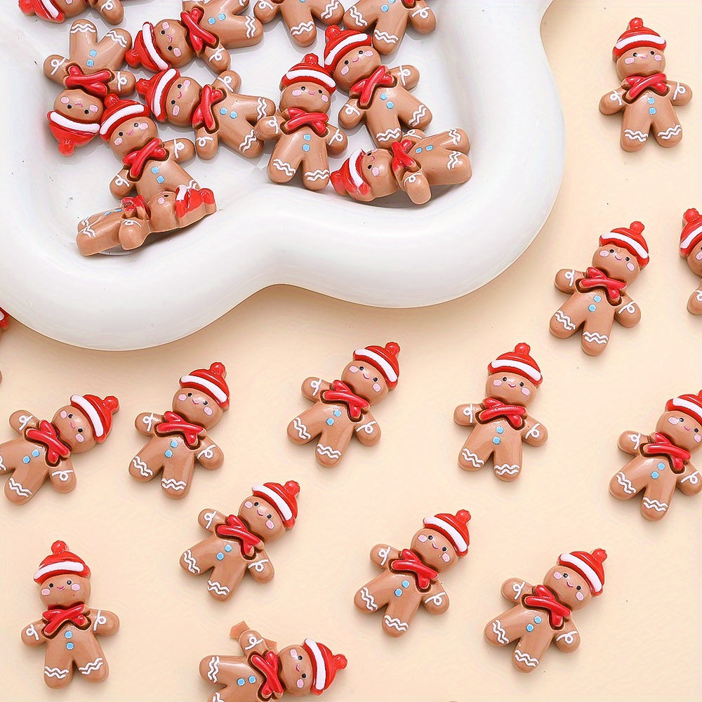 17x18mm Christmas Snowman Resin Patch Beads