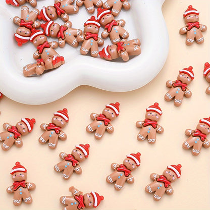 17x18mm Christmas Snowman Resin Patch Beads