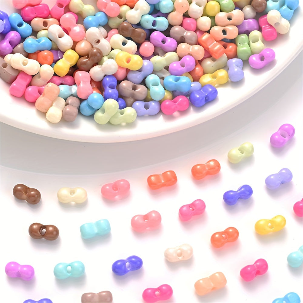 Mix Color Glitter Transparent Plastic Pony Beads