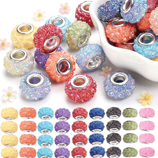 3D Flower Acrylic Beads