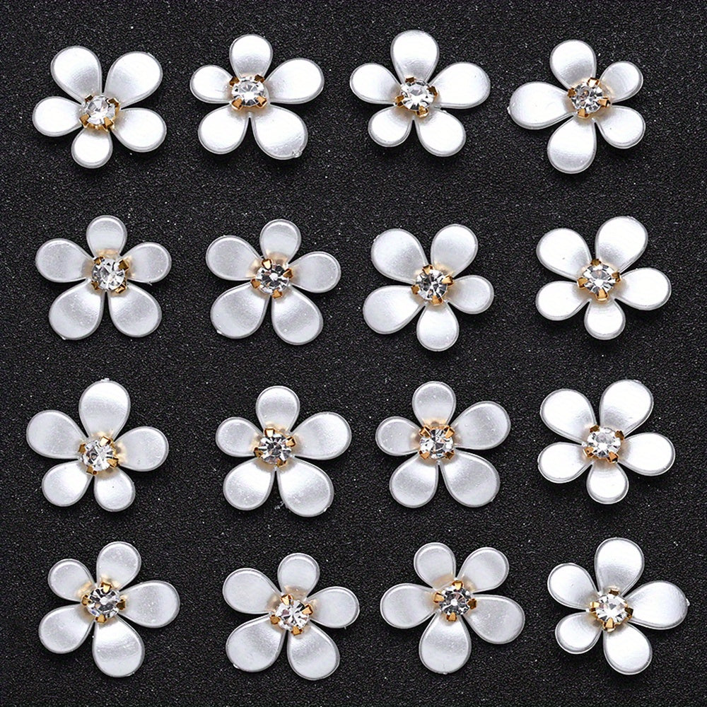 21x22mm Acrylic Five-Petal Flower Beads