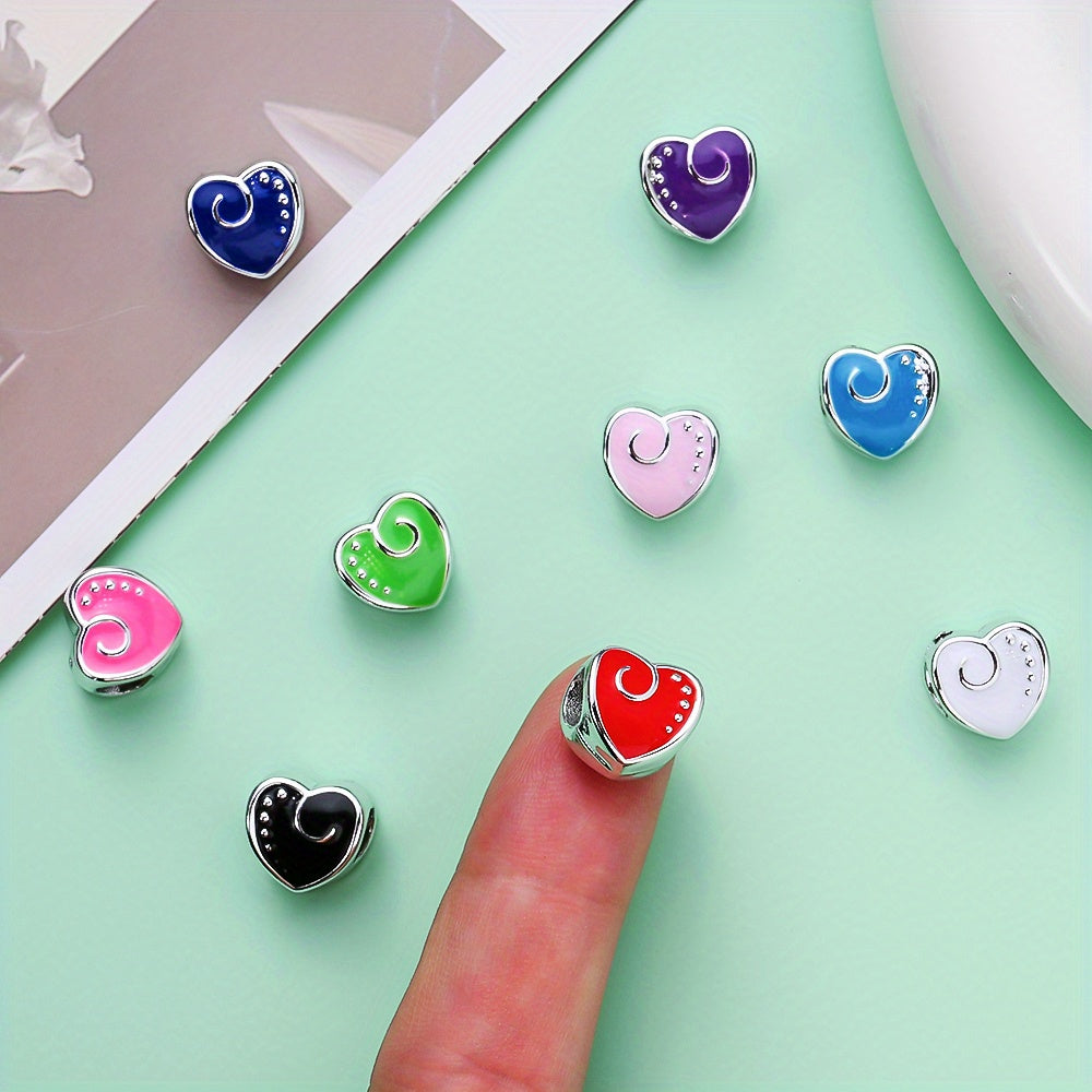 11×11mm Glossy Heart Plastic Beads
