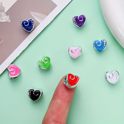 11×11mm Glossy Heart Plastic Beads